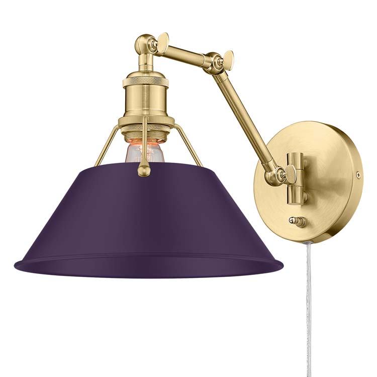 Golden 3306-A1W BCB-EP One Light Wall Sconce, Brushed Champagne Brass