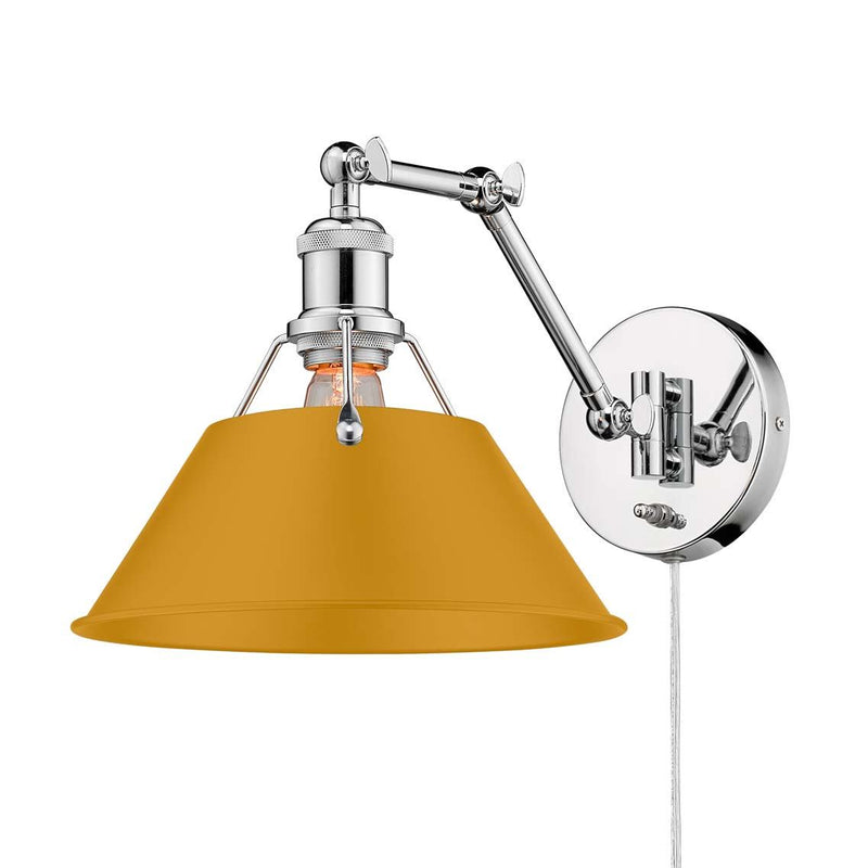 Golden 3306-A1W CH-AY One Light Wall Sconce, Chrome