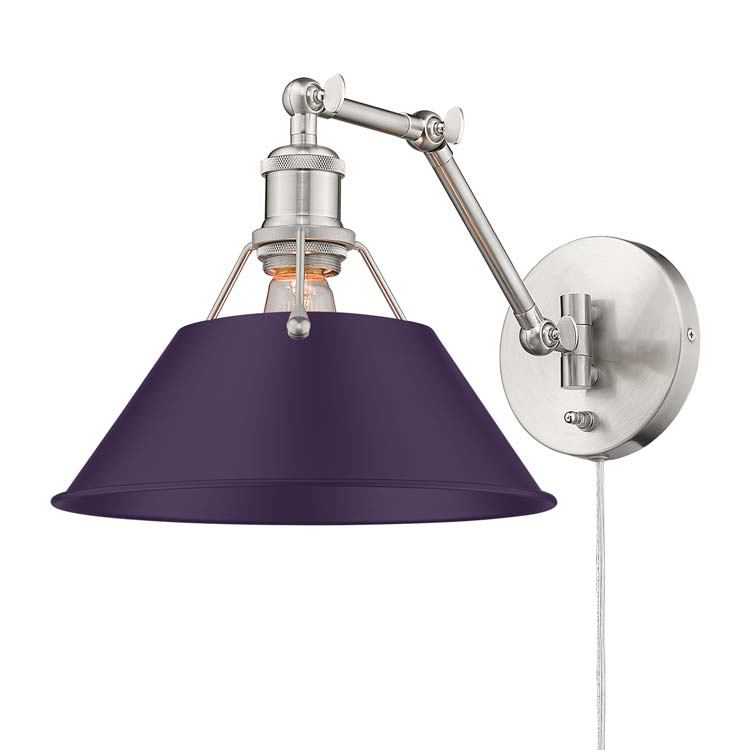 Golden 3306-A1W PW-EP One Light Wall Sconce, Pewter