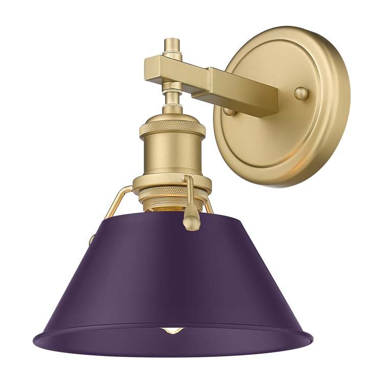 Golden 3306-BA1 BCB-EP One Light Bath Vanity, Brushed Champagne Brass