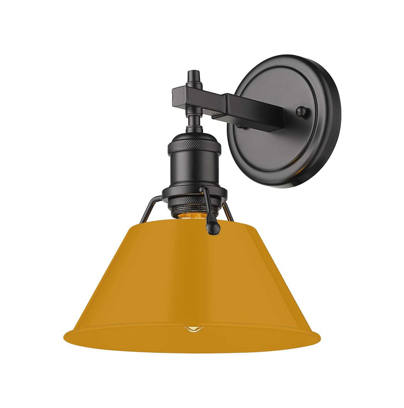 Golden 3306-BA1 BLK-AY One Light Bath Vanity, Matte Black