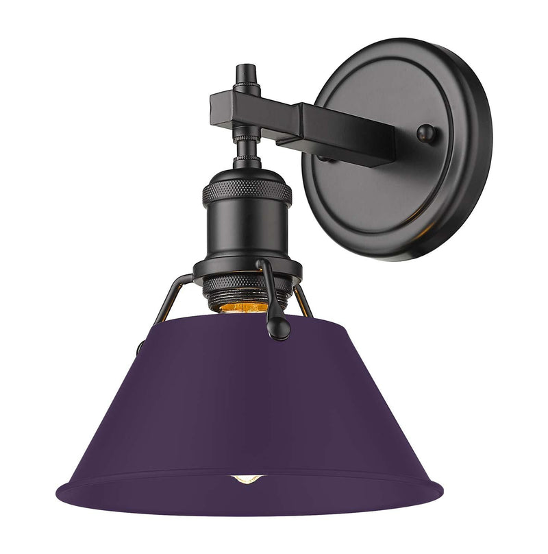 Golden 3306-BA1 BLK-EP One Light Bath Vanity, Matte Black