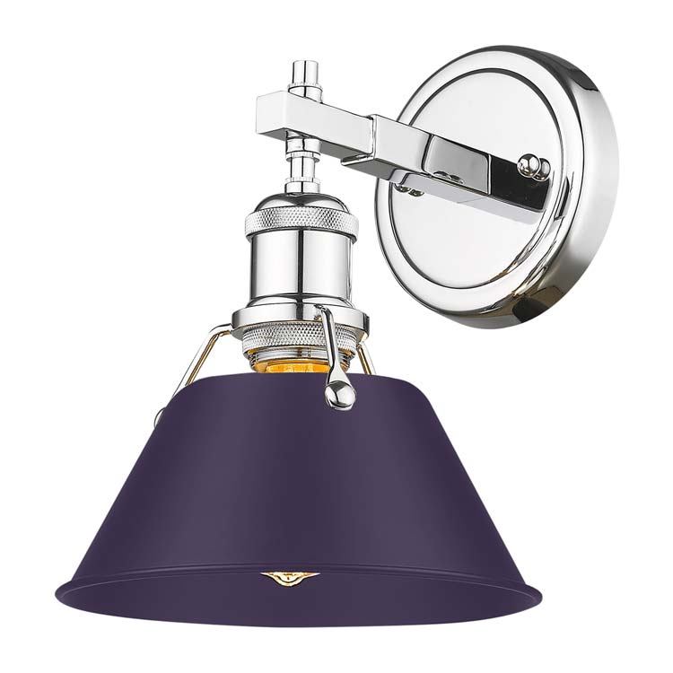 Golden 3306-BA1 CH-EP One Light Bath Vanity, Chrome
