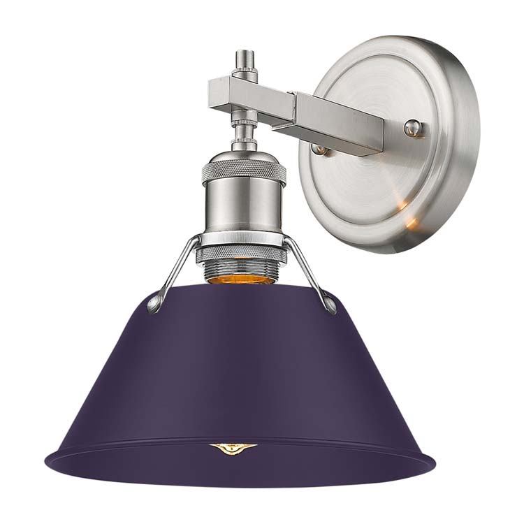 Golden 3306-BA1 PW-EP One Light Bath Vanity, Pewter
