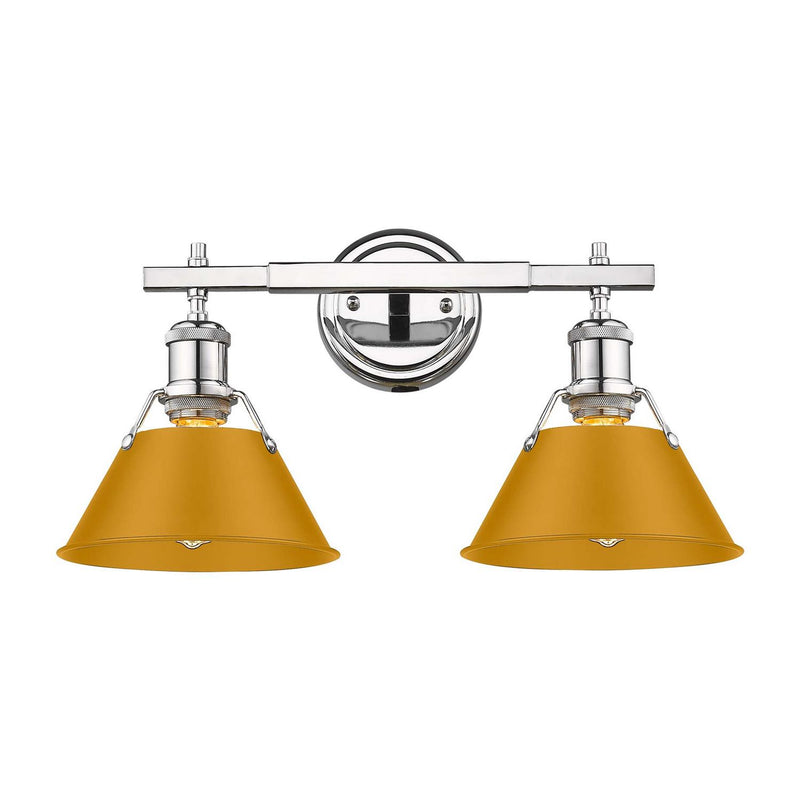Golden 3306-BA2 CH-AY Two Light Vanity, Chrome