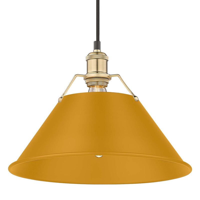 Golden 3306-L BCB-AY One Light Pendant, Brushed Champagne Brass