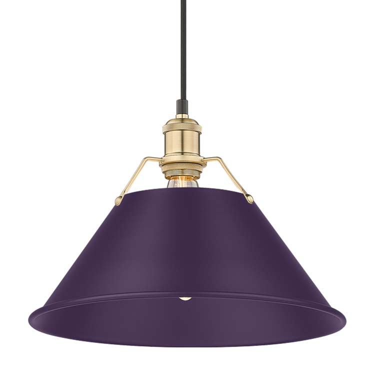 Golden 3306-L BCB-EP One Light Pendant, Brushed Champagne Brass