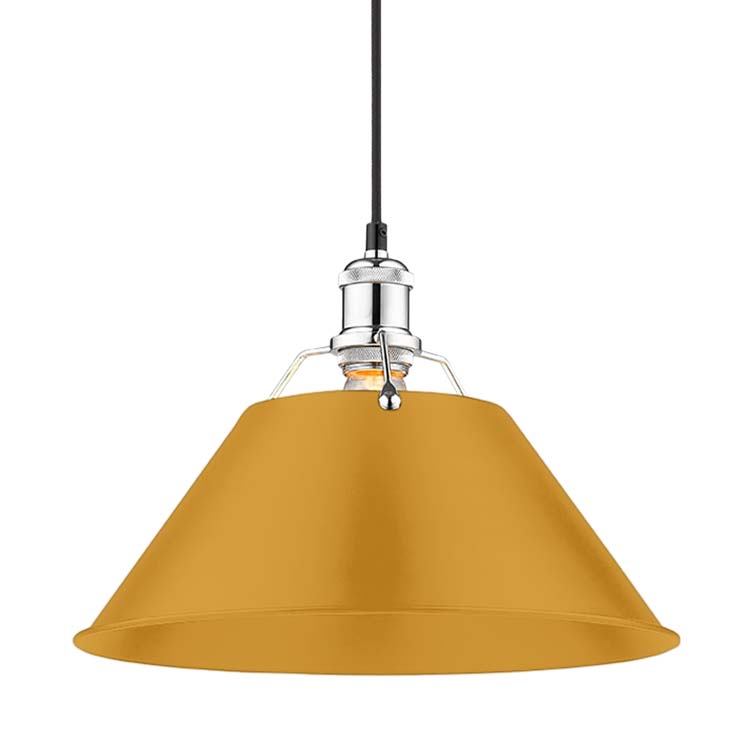 Golden 3306-L CH-AY One Light Pendant, Chrome