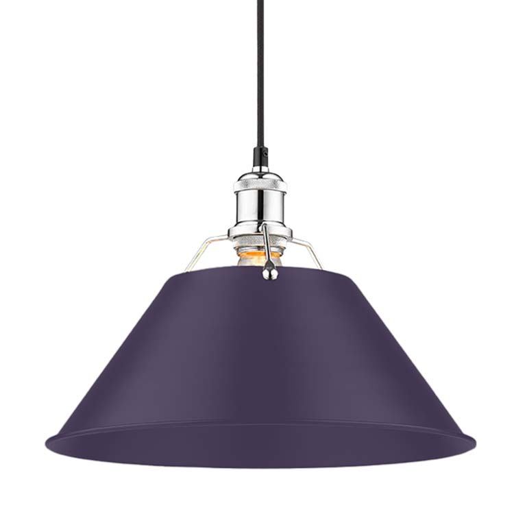 Golden 3306-L CH-EP One Light Pendant, Chrome