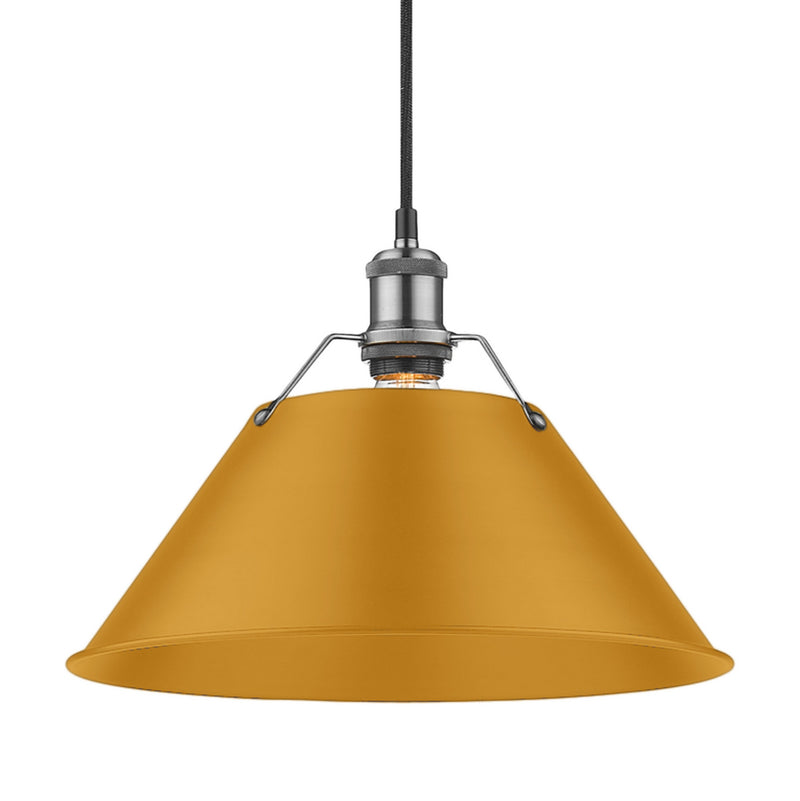 Golden 3306-L PW-AY One Light Pendant, Pewter
