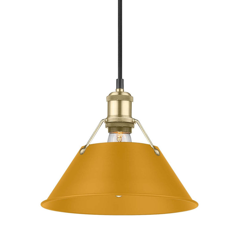 Golden 3306-M BCB-AY One Light Pendant, Brushed Champagne Brass