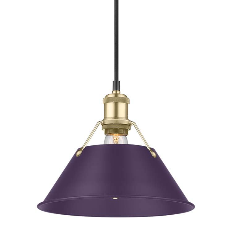 Golden 3306-M BCB-EP One Light Pendant, Brushed Champagne Brass