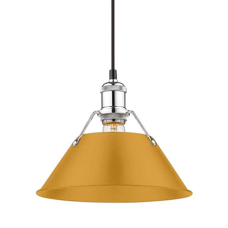 Golden 3306-M CH-AY One Light Pendant, Chrome