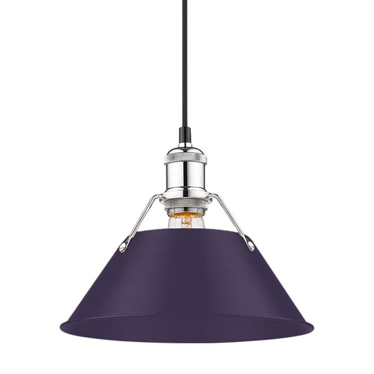 Golden 3306-M CH-EP One Light Pendant, Chrome