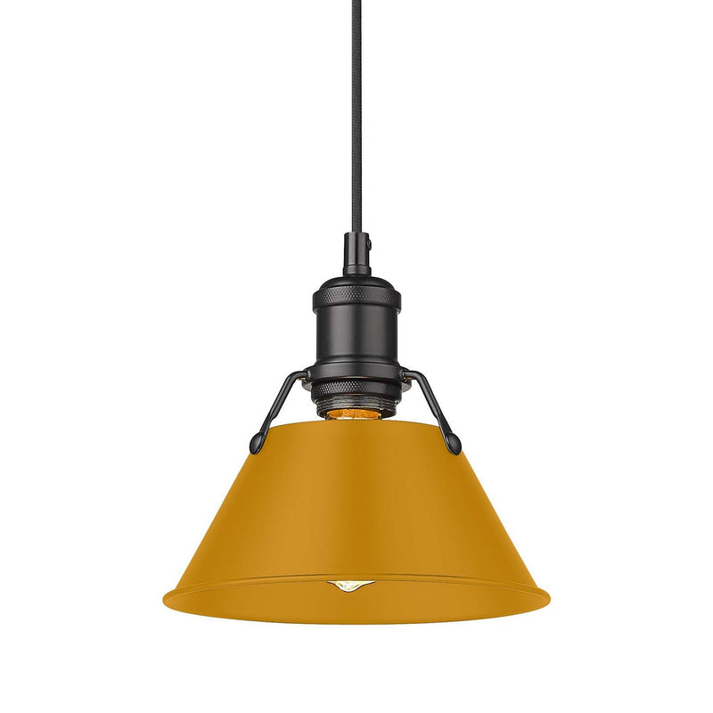 Golden 3306-S BLK-AY One Light Pendant, Matte Black
