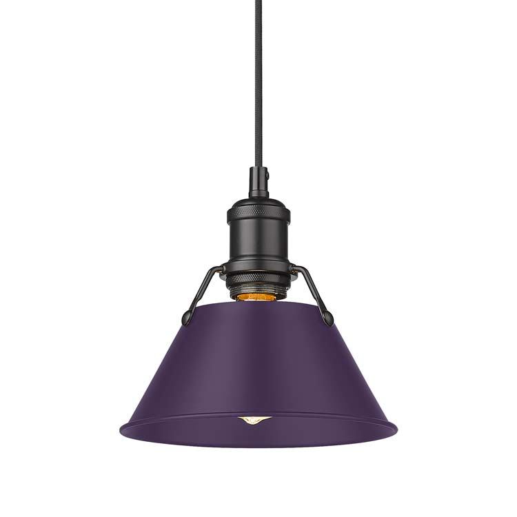 Golden 3306-S BLK-EP One Light Pendant, Matte Black