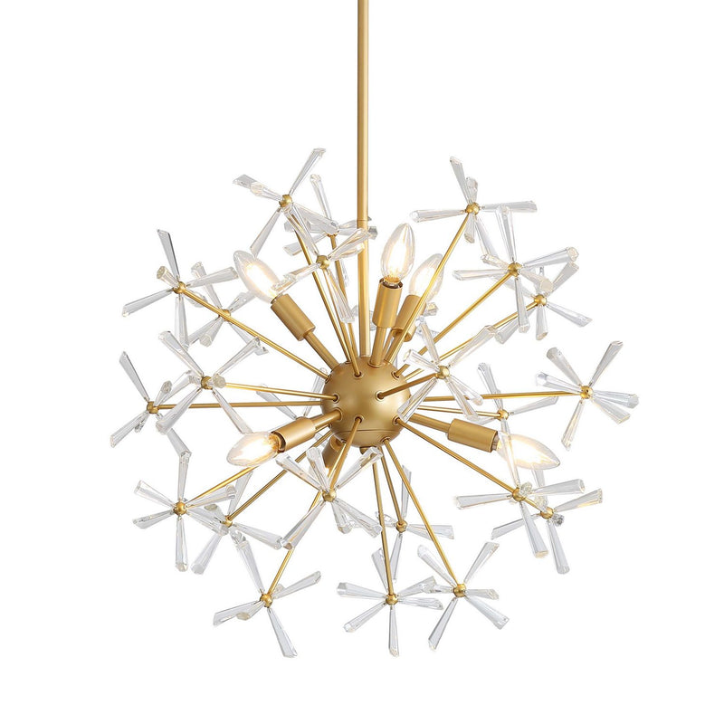 Golden 4502-24 GLD Six Light Pendant, Matte Gold