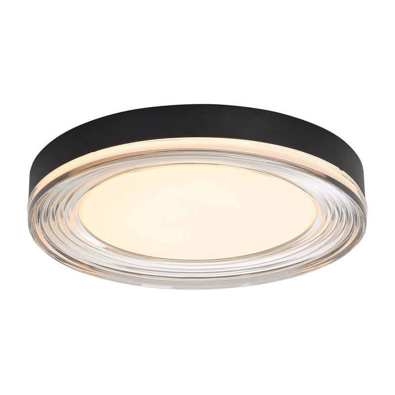 Golden 9518-16 SNB-SMK LED Flush Mount, Sand Black