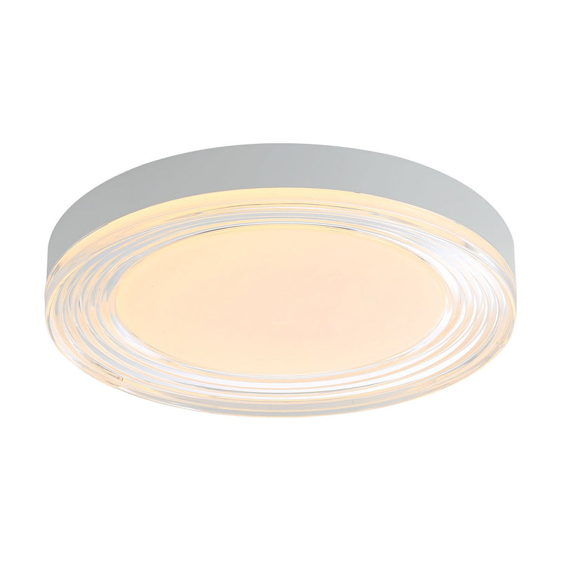 Golden 9518-16 SNW-CLR LED Flush Mount, Sand White
