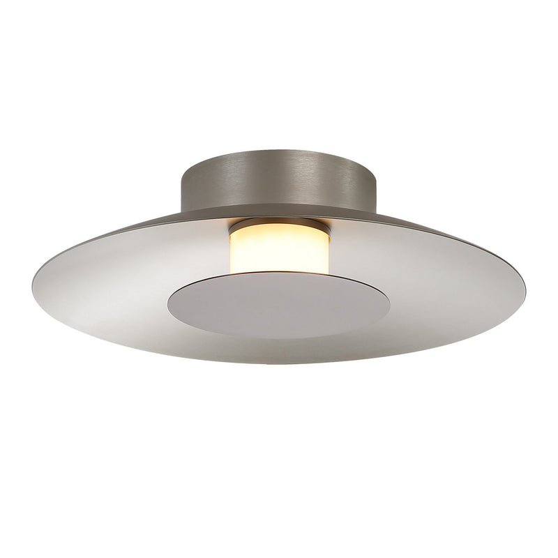 Golden 6400-FM12 SAN-COS LED Flush Mount, Sand Nickel