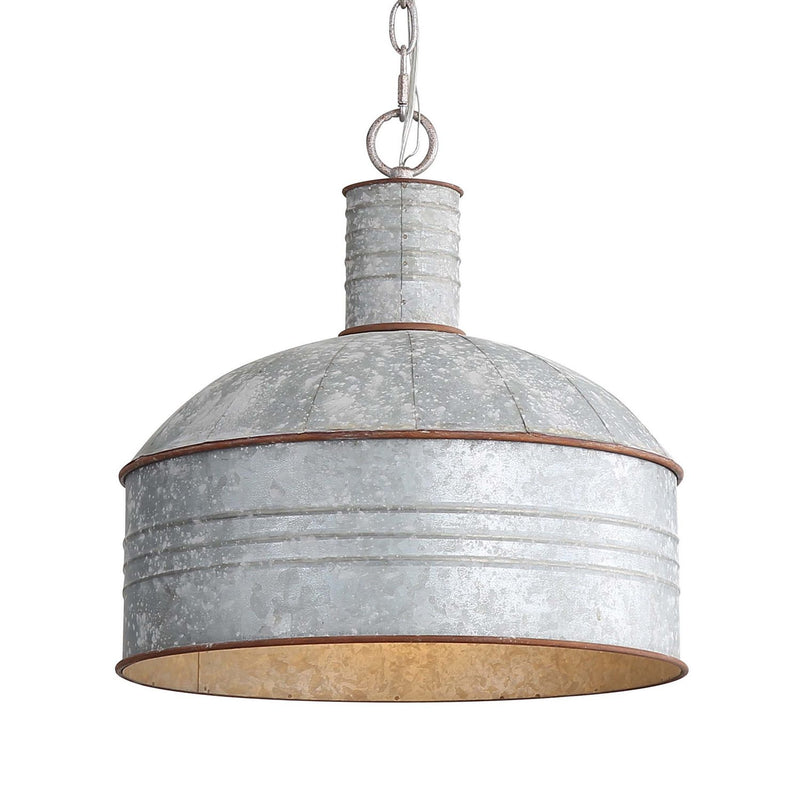 Golden 8801-M1L AGV-GV One Light Mini Pendant, Aged Galvanized Steel