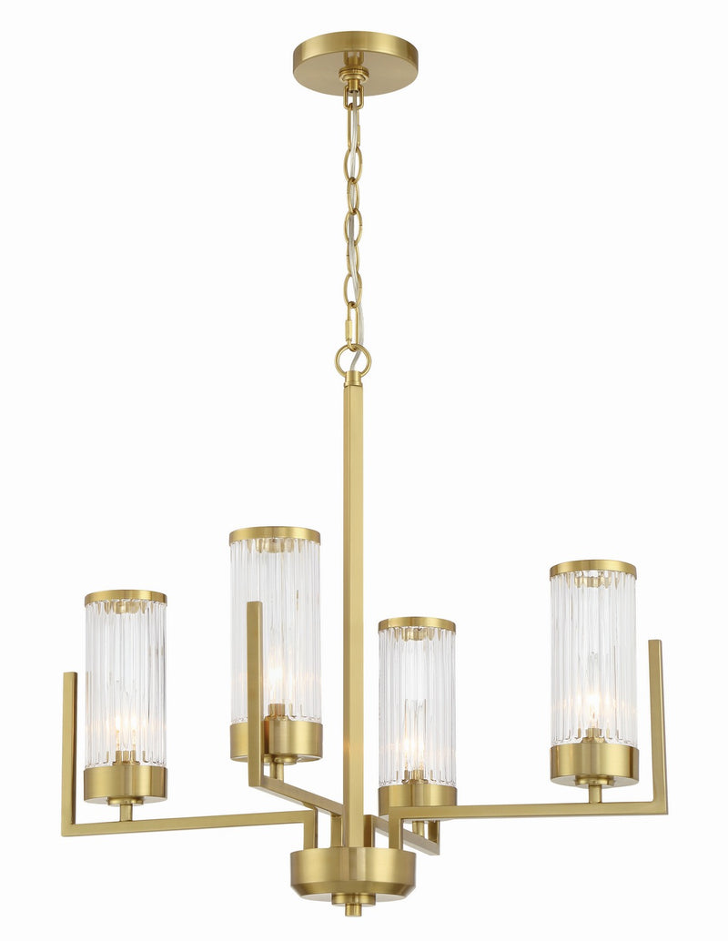 Craftmade 60124-SB Four Light Chandelier, Satin Brass