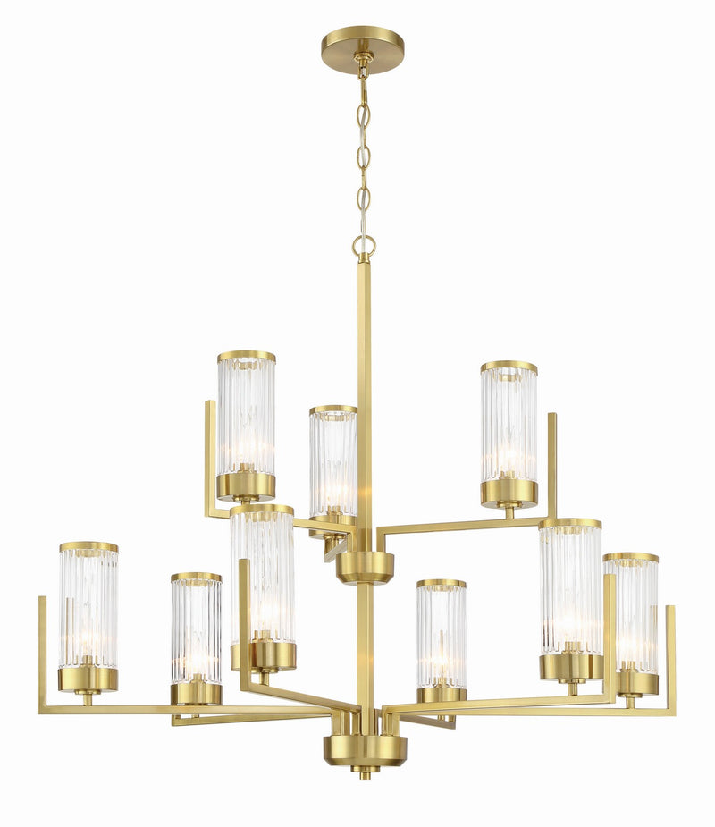Craftmade 60129-SB Nine Light Chandelier, Satin Brass