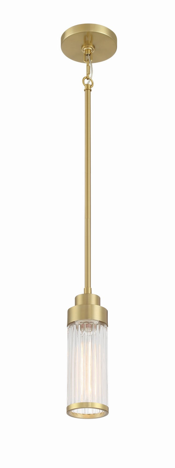 Craftmade 60191-SB One Light Mini Pendant, Satin Brass