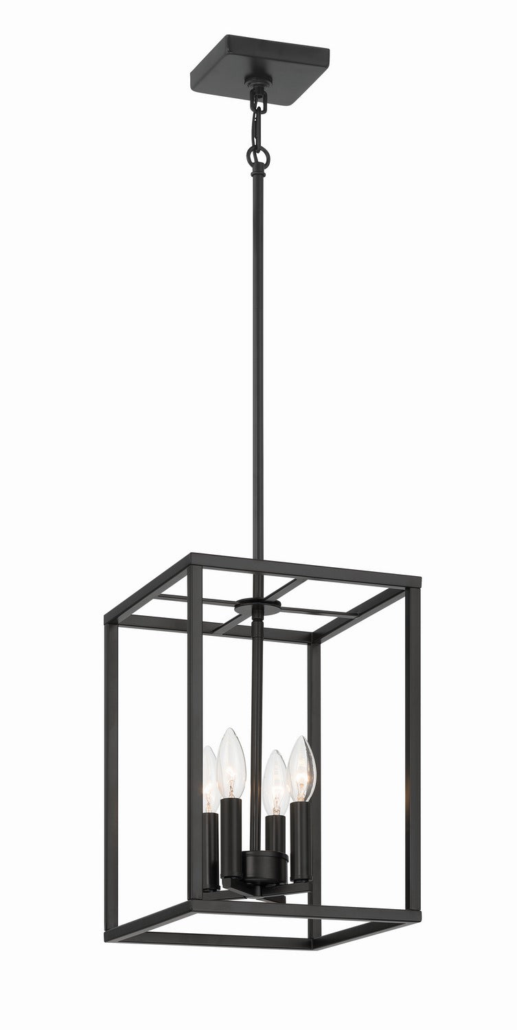 Craftmade 60634-FB Four Light Foyer Pendant, Flat Black
