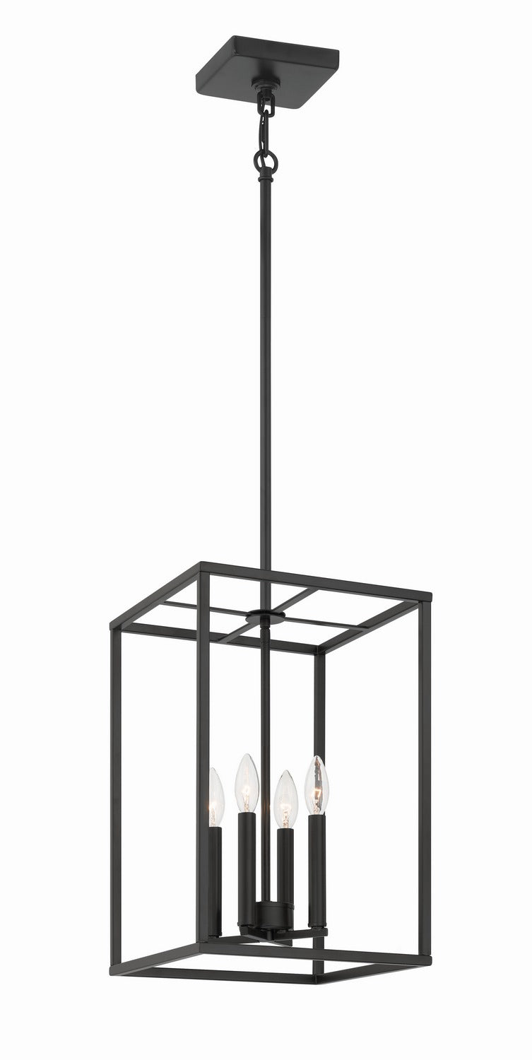 Craftmade 60635-FB Four Light Foyer Pendant, Flat Black