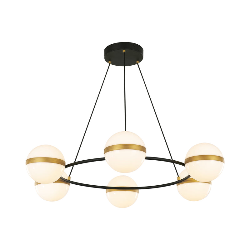 Alora CH302006MBBG-UNV LED Chandelier, Matte Black/Brushed Gold