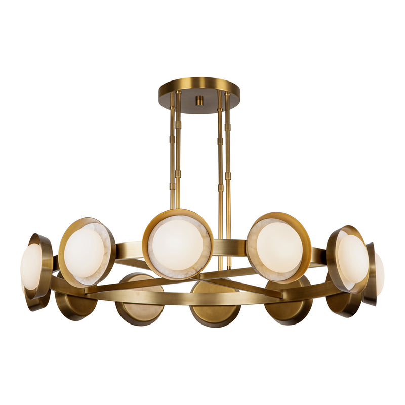 Alora CH320050VB-UNV LED Chandelier, Vintage Brass