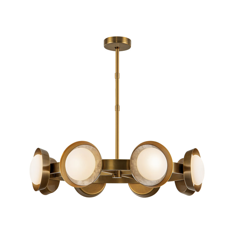 Alora CH320837VB-UNV LED Chandelier, Vintage Brass