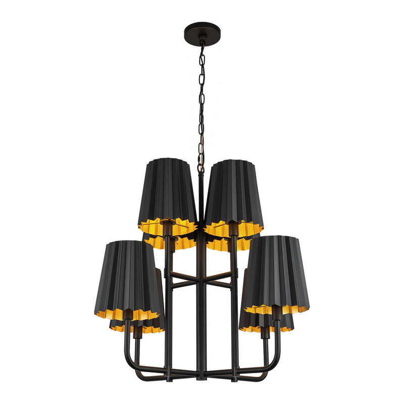 Alora CH528830MB Eight Light Chandelier, Matte Black