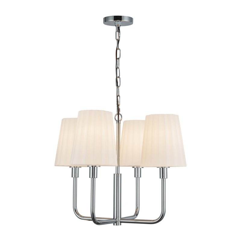 Alora CH628423CHOP Four Light Chandelier, Chrome/Opal Matte Glass