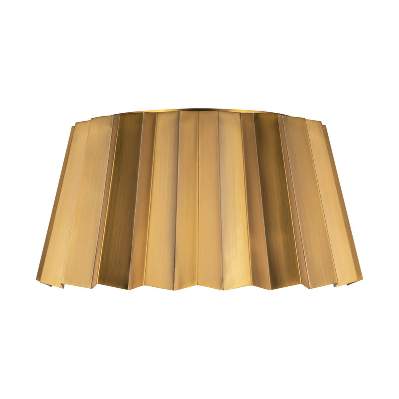 Alora FM528514AG Two Light Flush Mount, Aged Gold