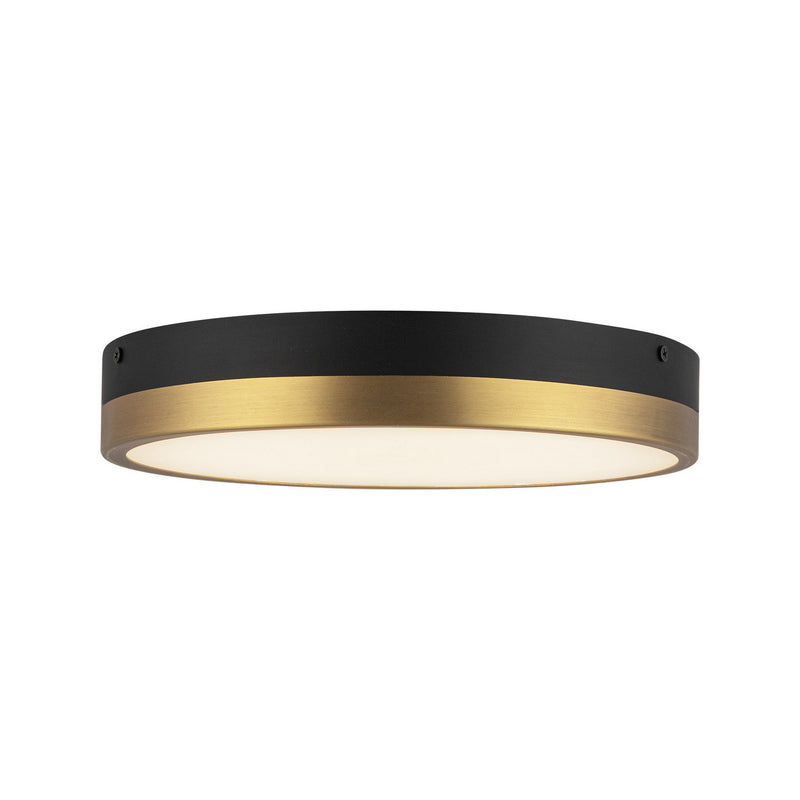 Alora FM554211AGMB-5CCT LED Flush Mount, Aged Gold/Matte Black