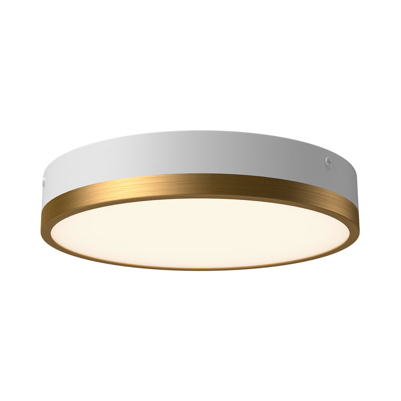Alora FM554211AGWH-5CCT LED Flush Mount, Aged Gold/White