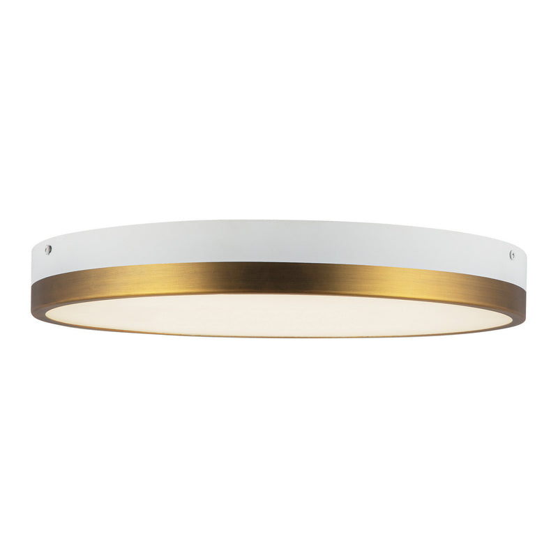 Alora FM554215AGWH-5CCT LED Flush Mount, Aged Gold/White