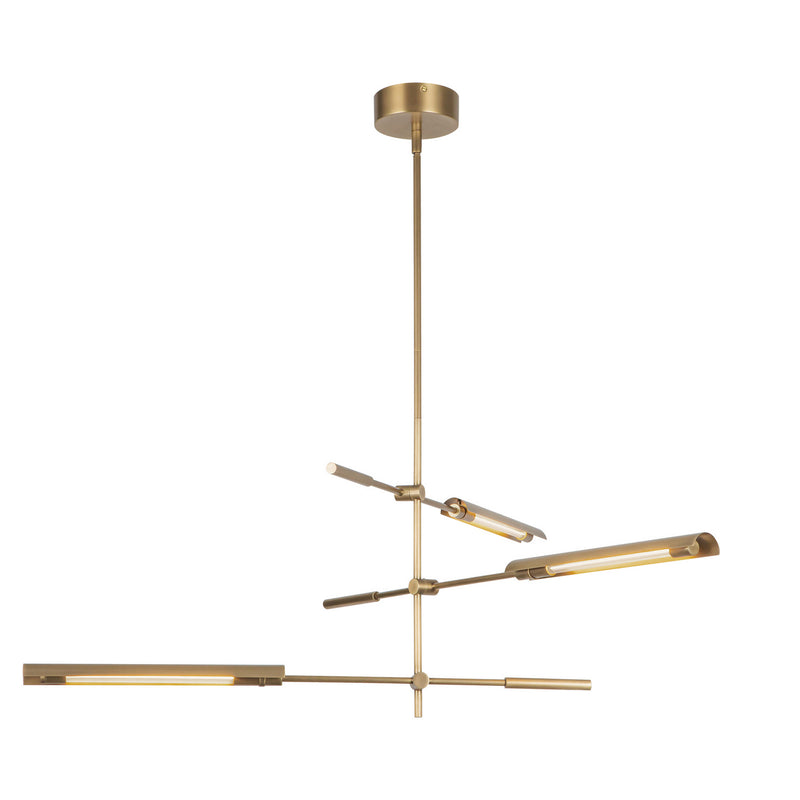 Alora MP316403VBMS-UNV LED Pendant, Metal Shade/Vintage Brass
