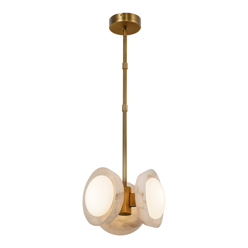 Alora PD320313VBAR-UNV LED Pendant, Vintage Brass/Alabaster