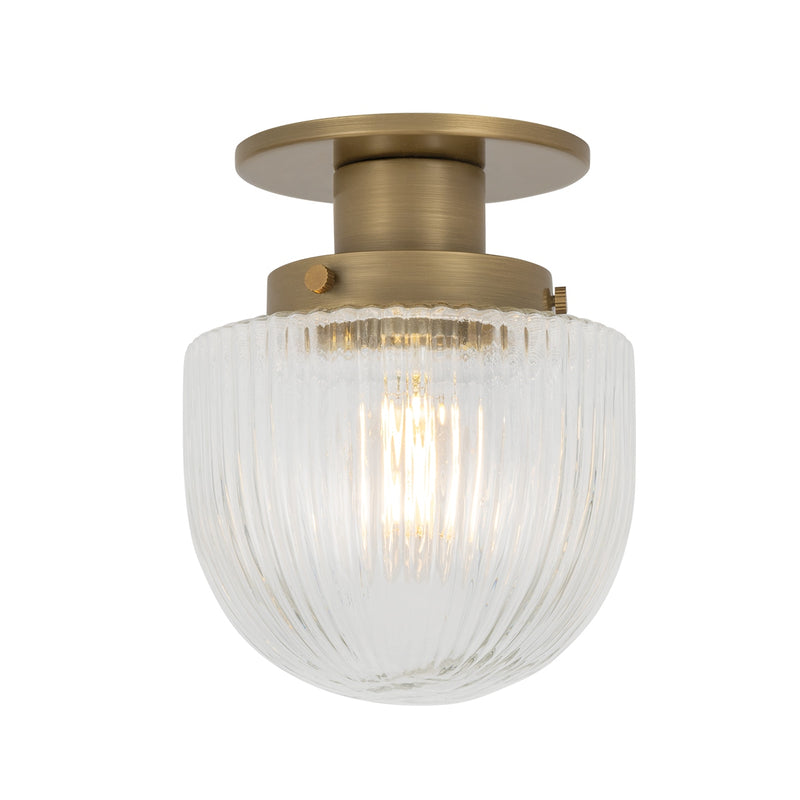 Troy Lighting C1606-PBR One Light Flush Mount, Patina Brass