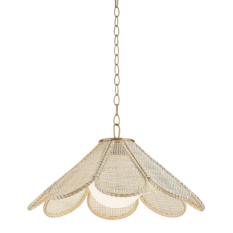 Troy Lighting F3324-PBR One Light Pendant, Patina Brass