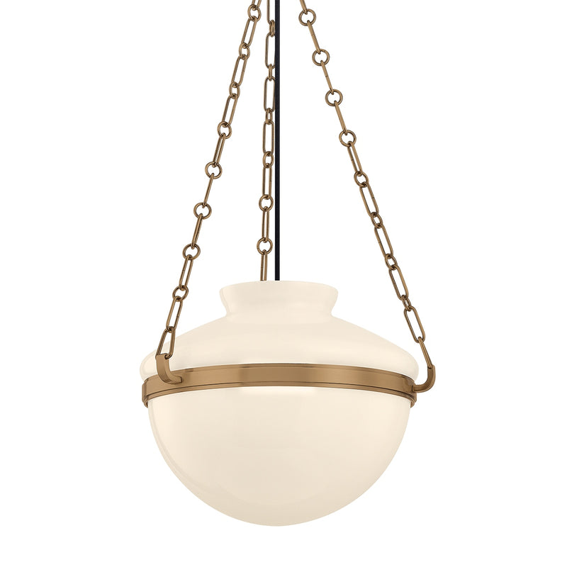 Troy Lighting F5116-PBR One Light Pendant, Patina Brass