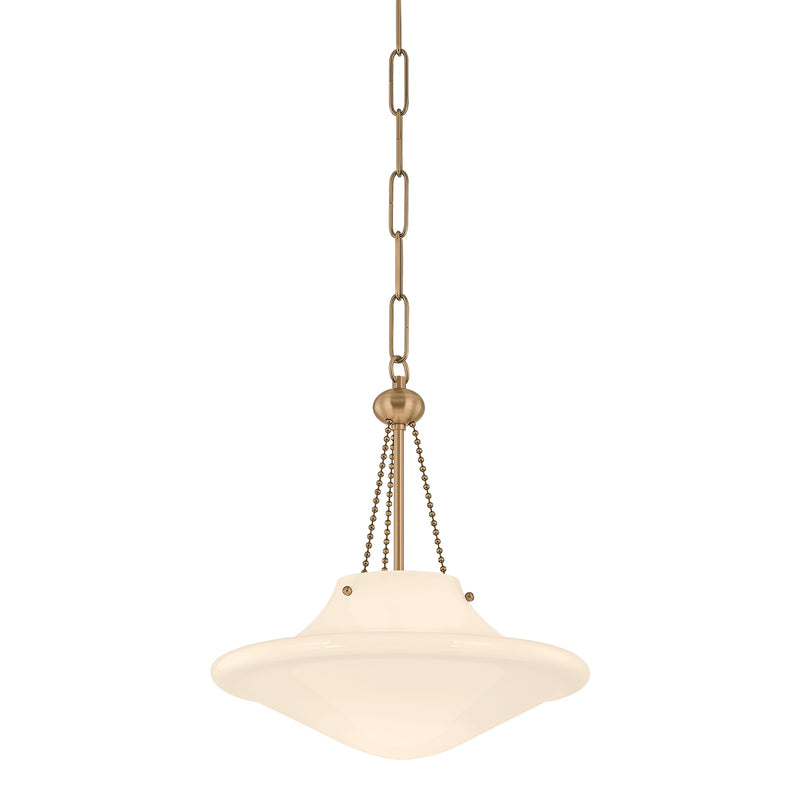 Troy Lighting F5714-PBR One Light Pendant, Patina Brass