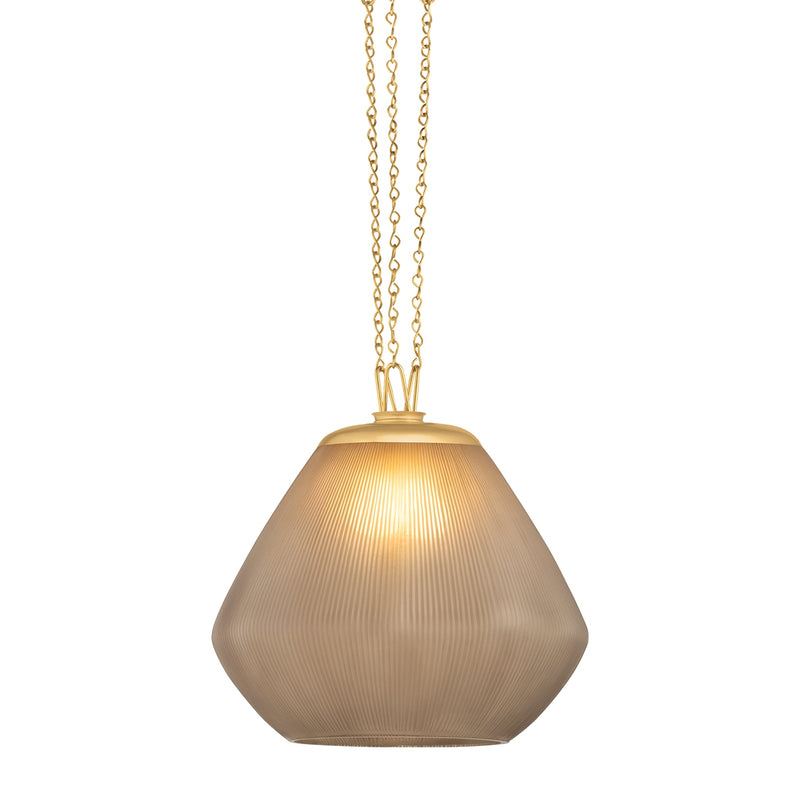 Corbett Lighting 520-19-VB One Light Pendant, Vintage Brass