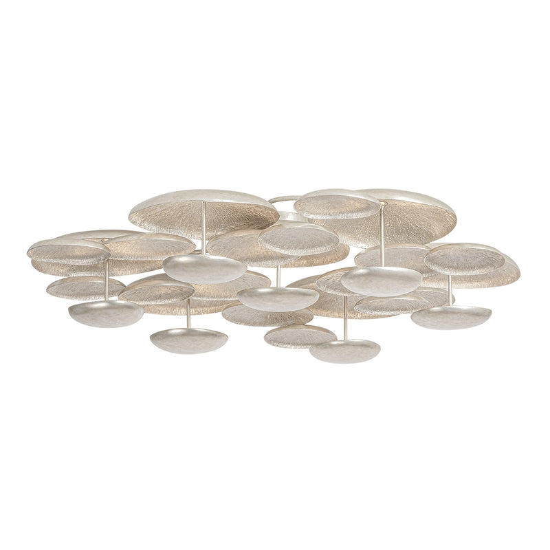 Corbett Lighting 522-59-TWL LED Semi Flush Mount, Textured Warm Silver Leaf