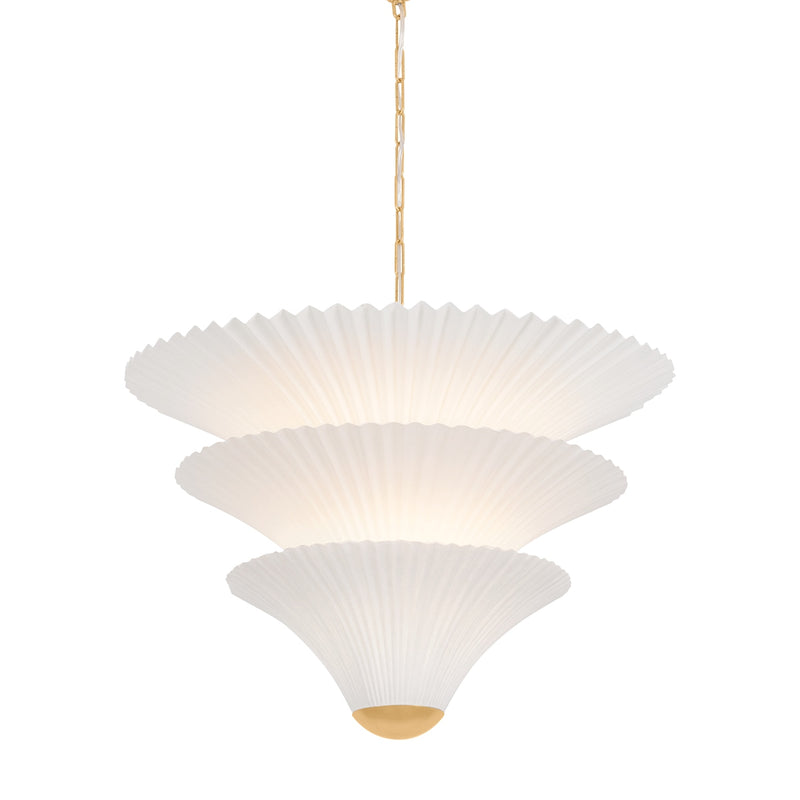 Corbett Lighting 533-28-VGL Two Light Chandelier, Vintage Gold Leaf