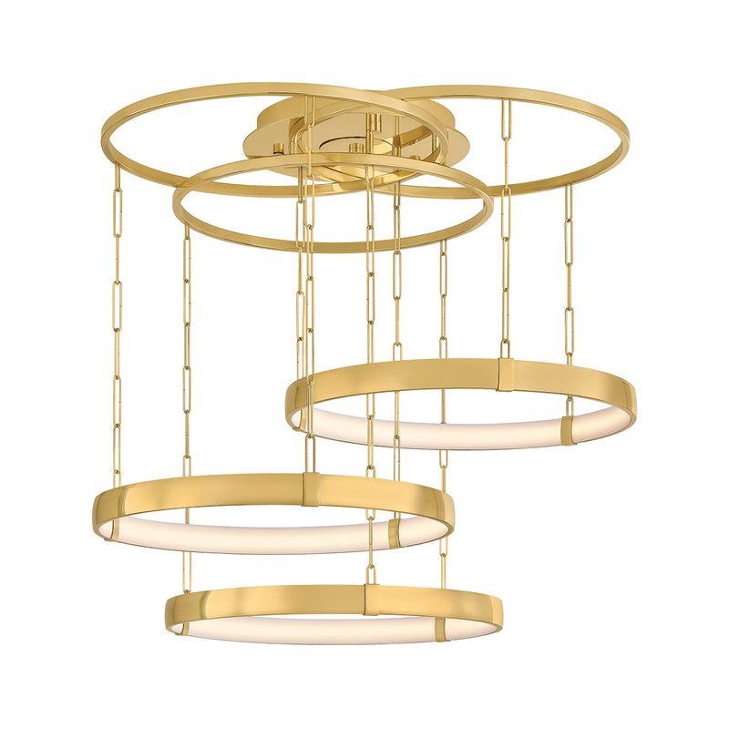 Corbett Lighting 537-38-VPB LED Chandelier, Vintage Polished Brass