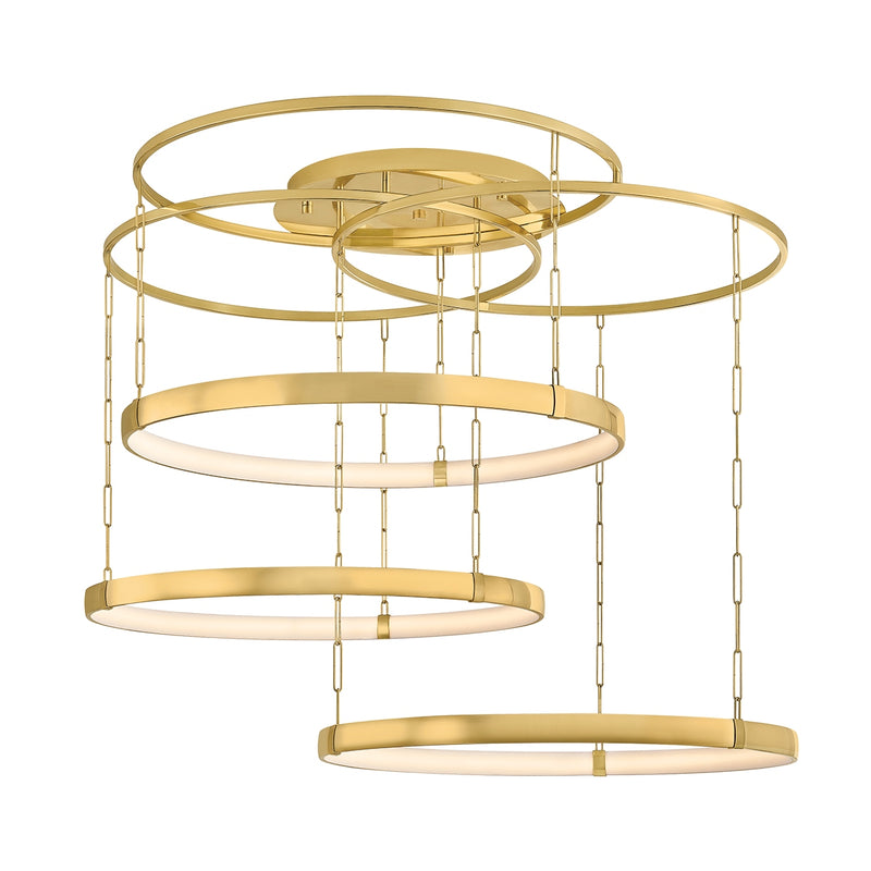 Corbett Lighting 537-56-VPB LED Chandelier, Vintage Polished Brass